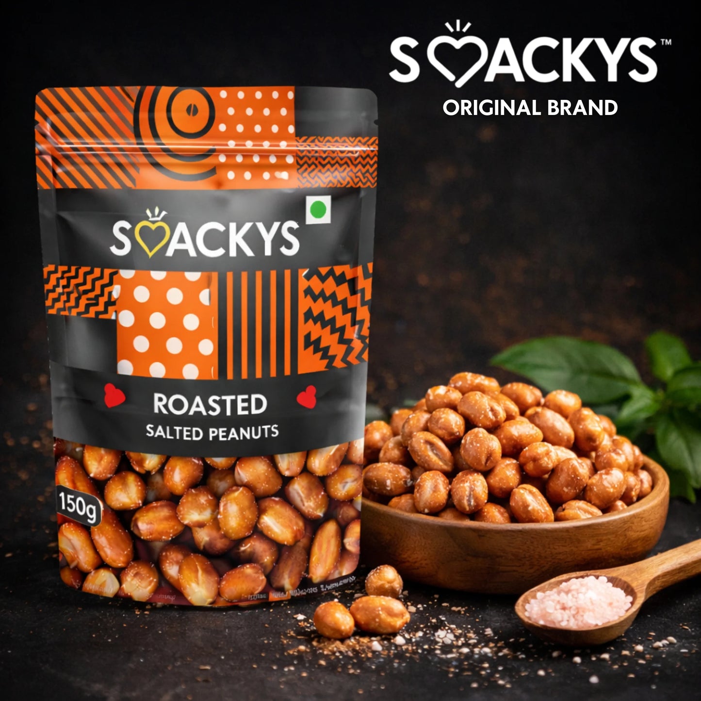 SMACKYS ROASTED SALTED PEANUTS 150G