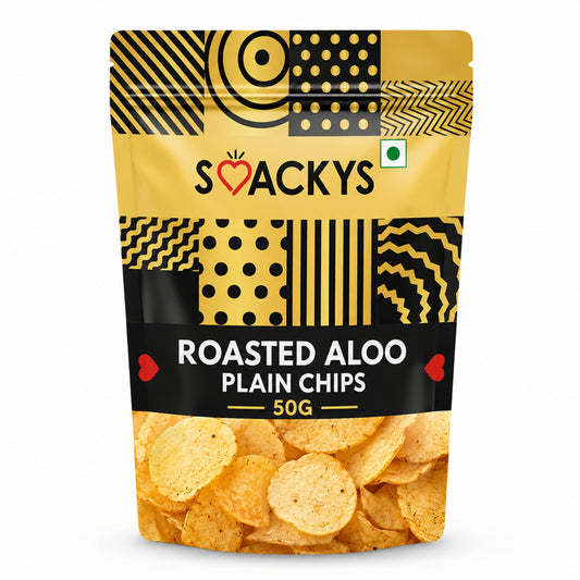 Smackys Roasted Aloo Plain Chips 50g