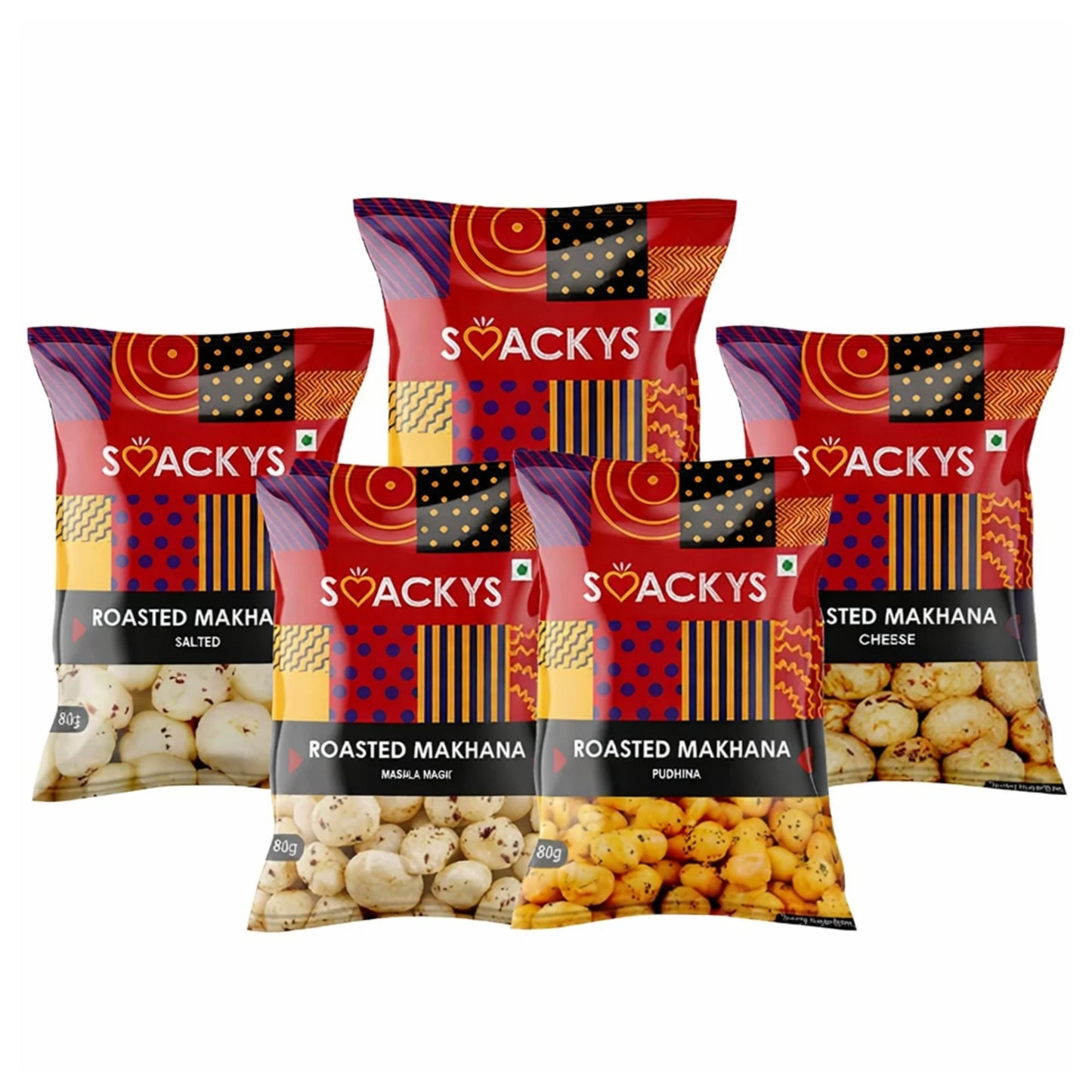 SMACKYS COMBO OF 5 ROASTED MAKHANA