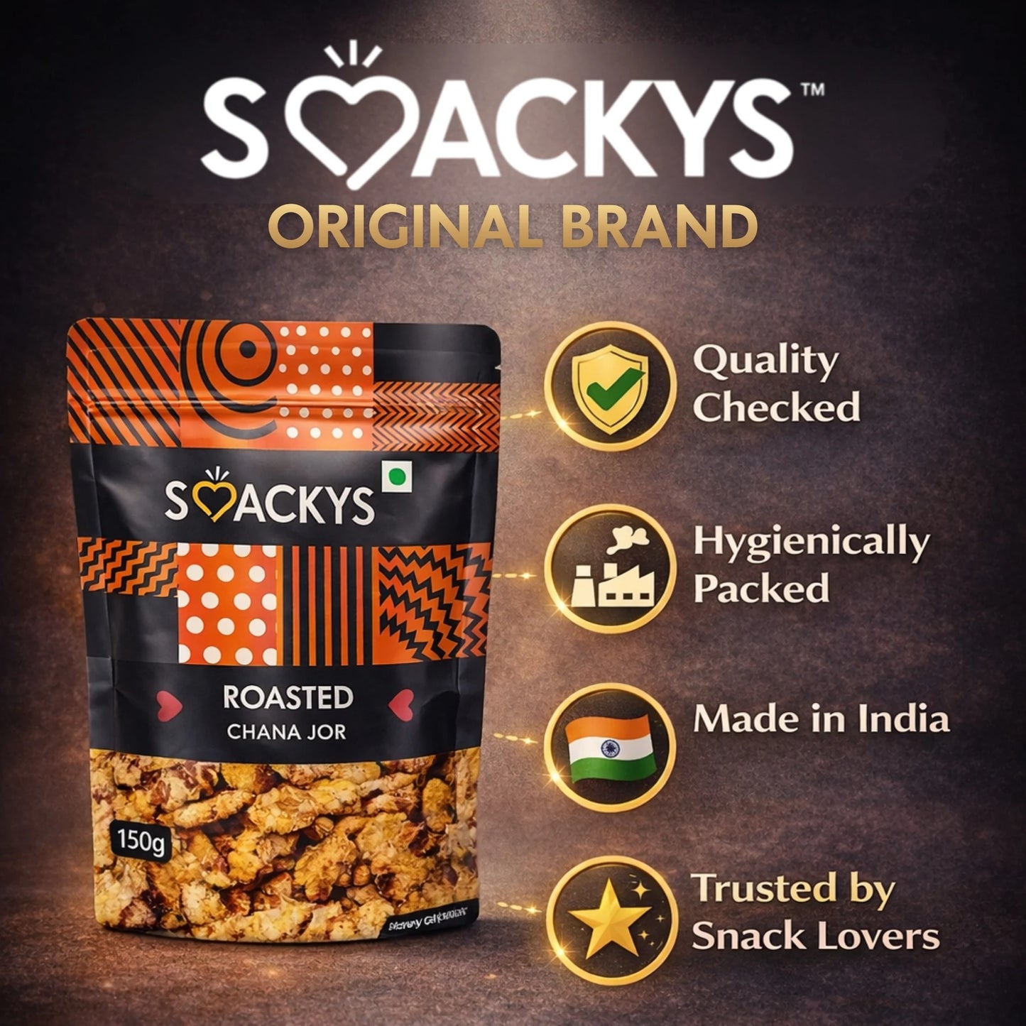 SMACKYS ROASTED CHANA JOR 150G