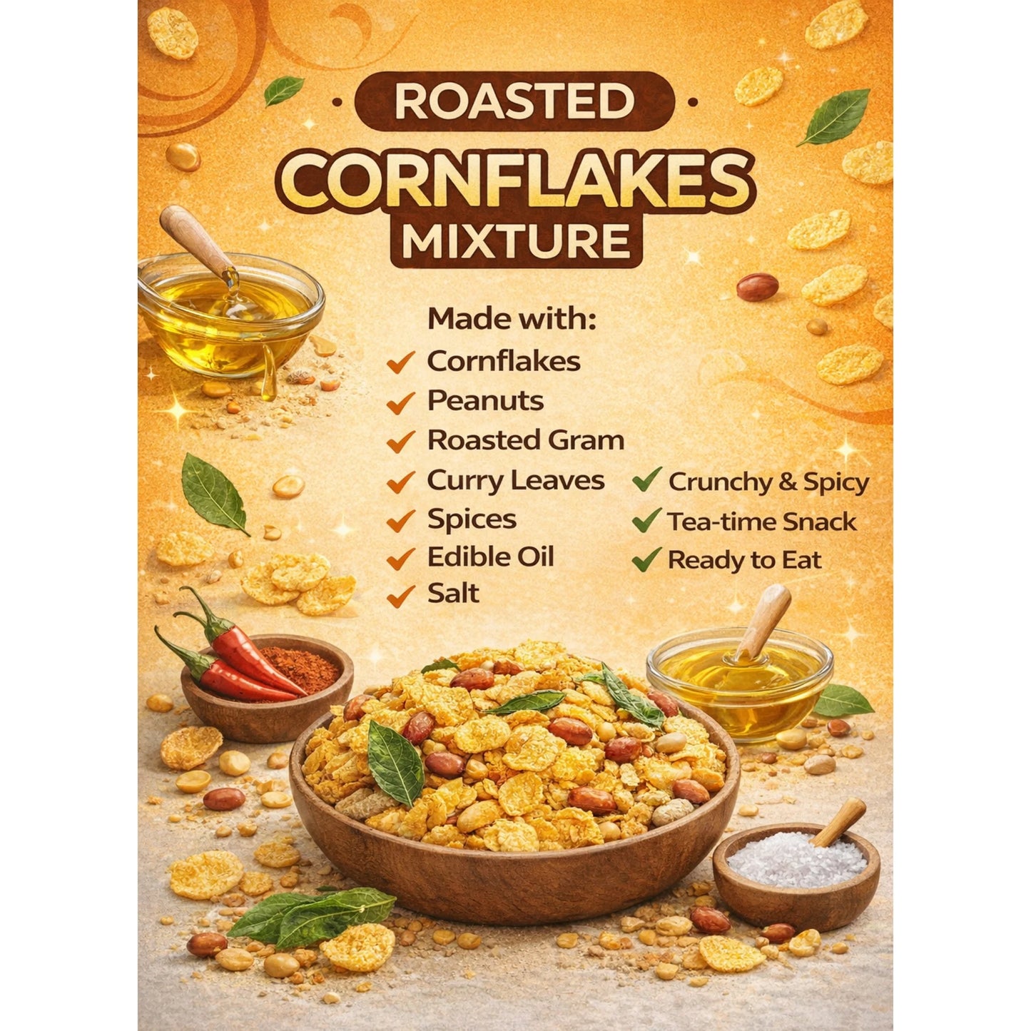 SMACKYS ROASTED CORNFLAKES MIXTURE 150G