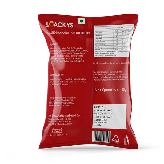 SMACKYS ROASTED MAKHANA 80G