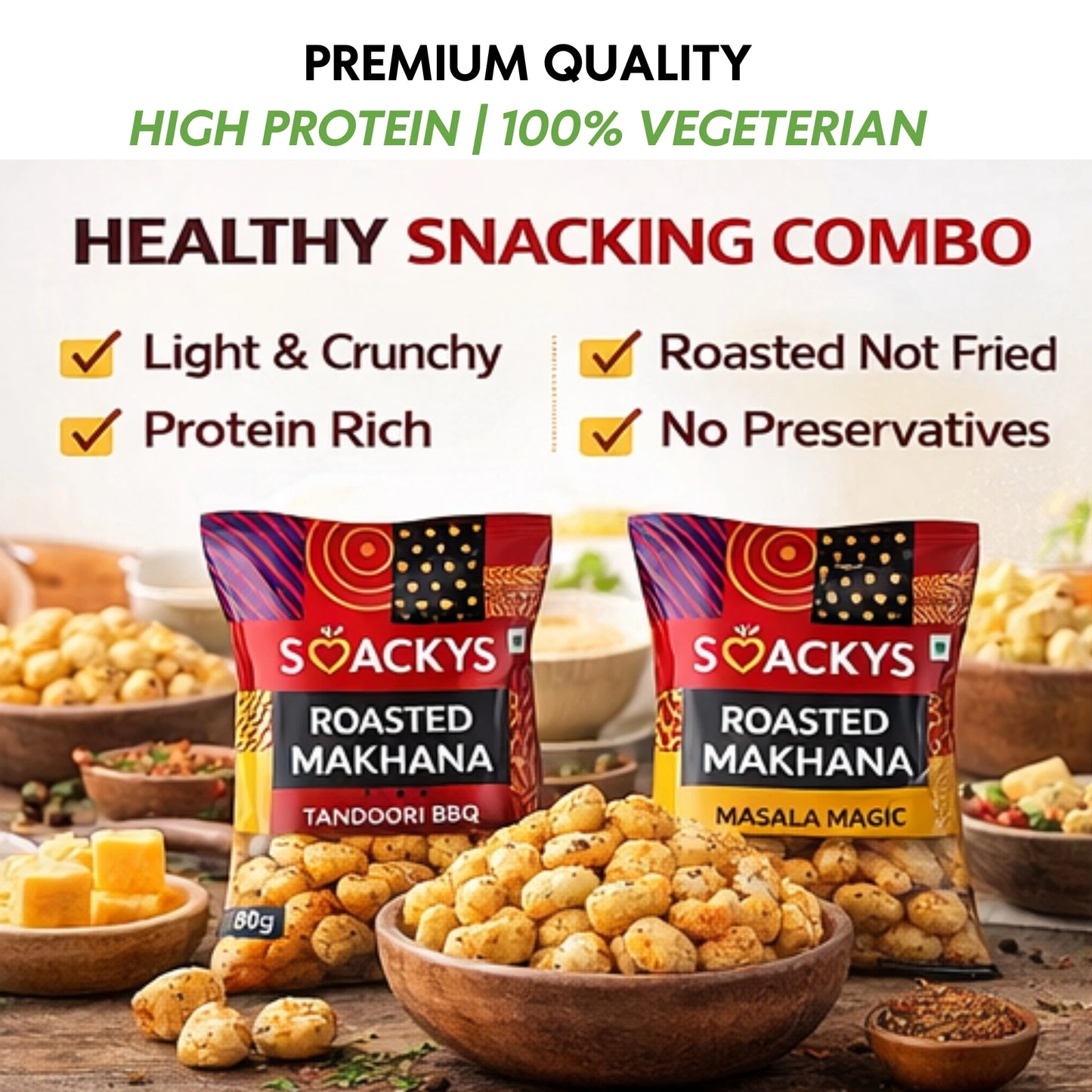 SMACKYS ROASTED MAKHANA 80G