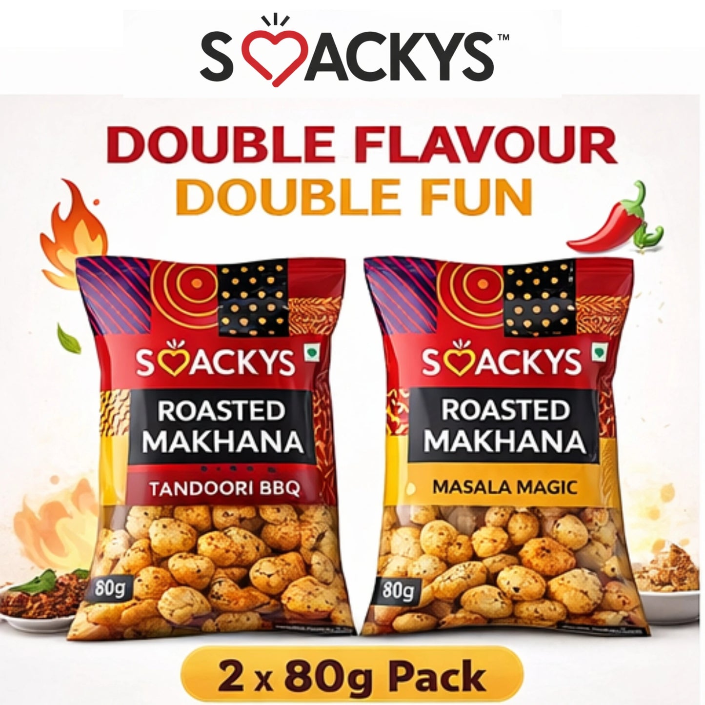 SMACKYS ROASTED MAKHANA 80G
