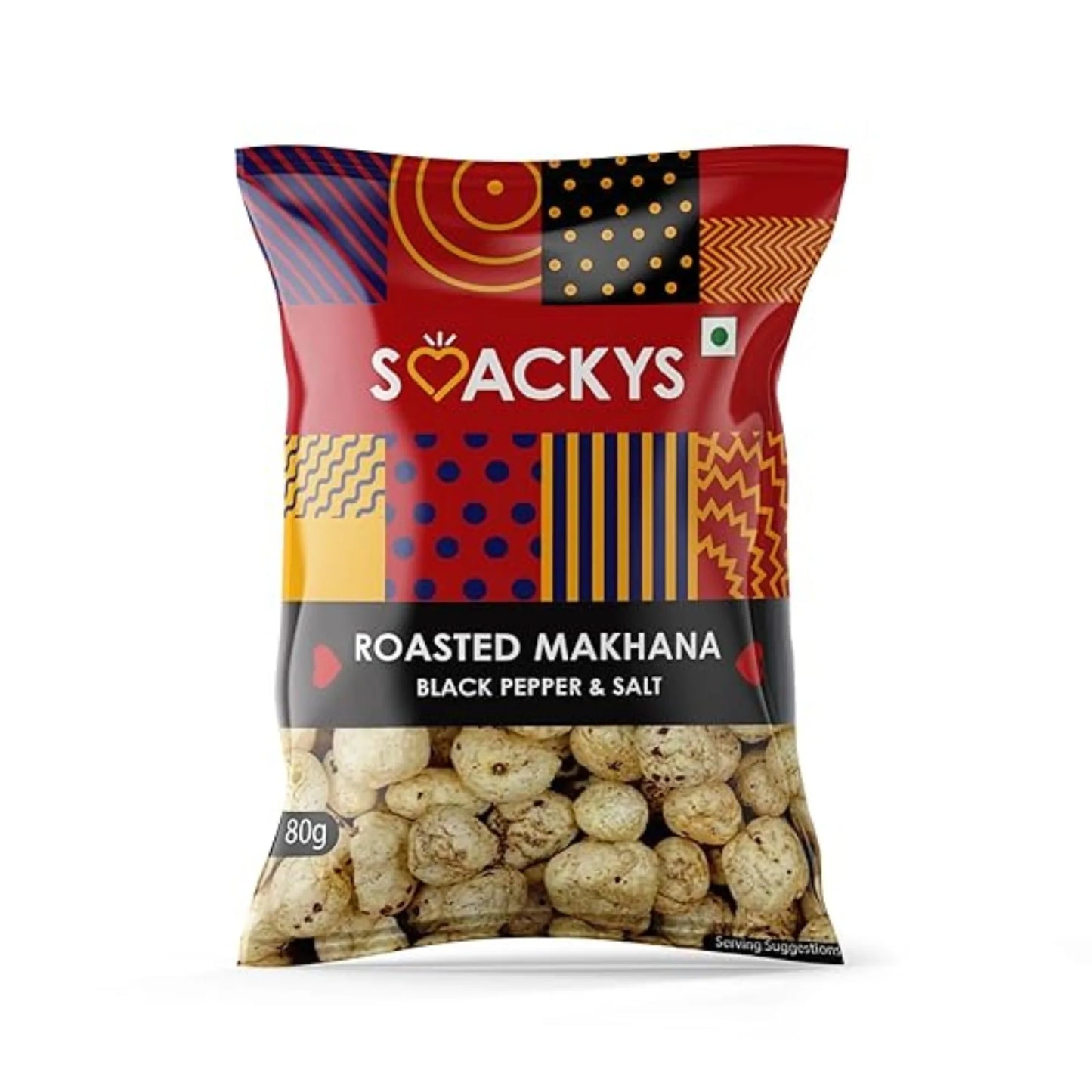 SMACKYS ROASTED MAKHANA BLACK PEPPER & SALT 80G