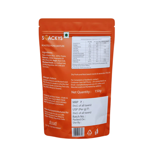 SMACKYS ROASTED POHA MIXTURE/BHEL 150G