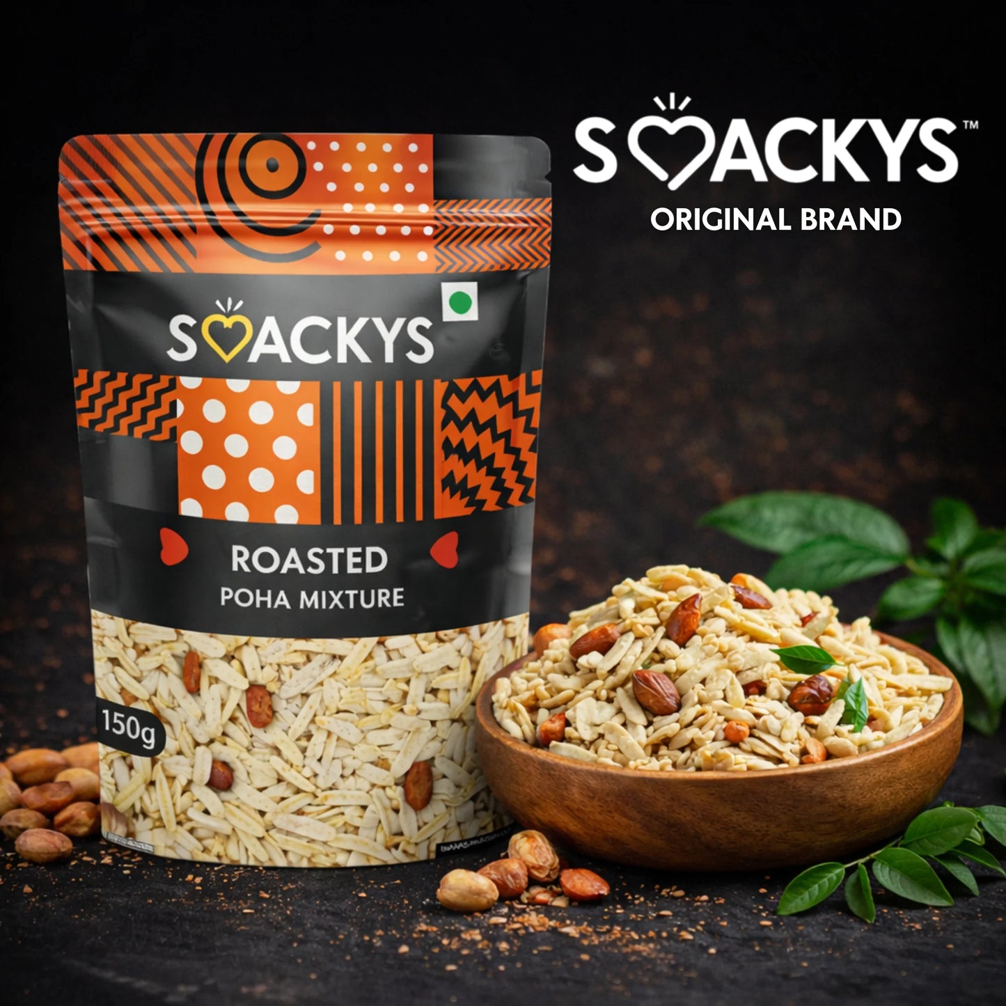 SMACKYS ROASTED POHA MIXTURE/BHEL 150G