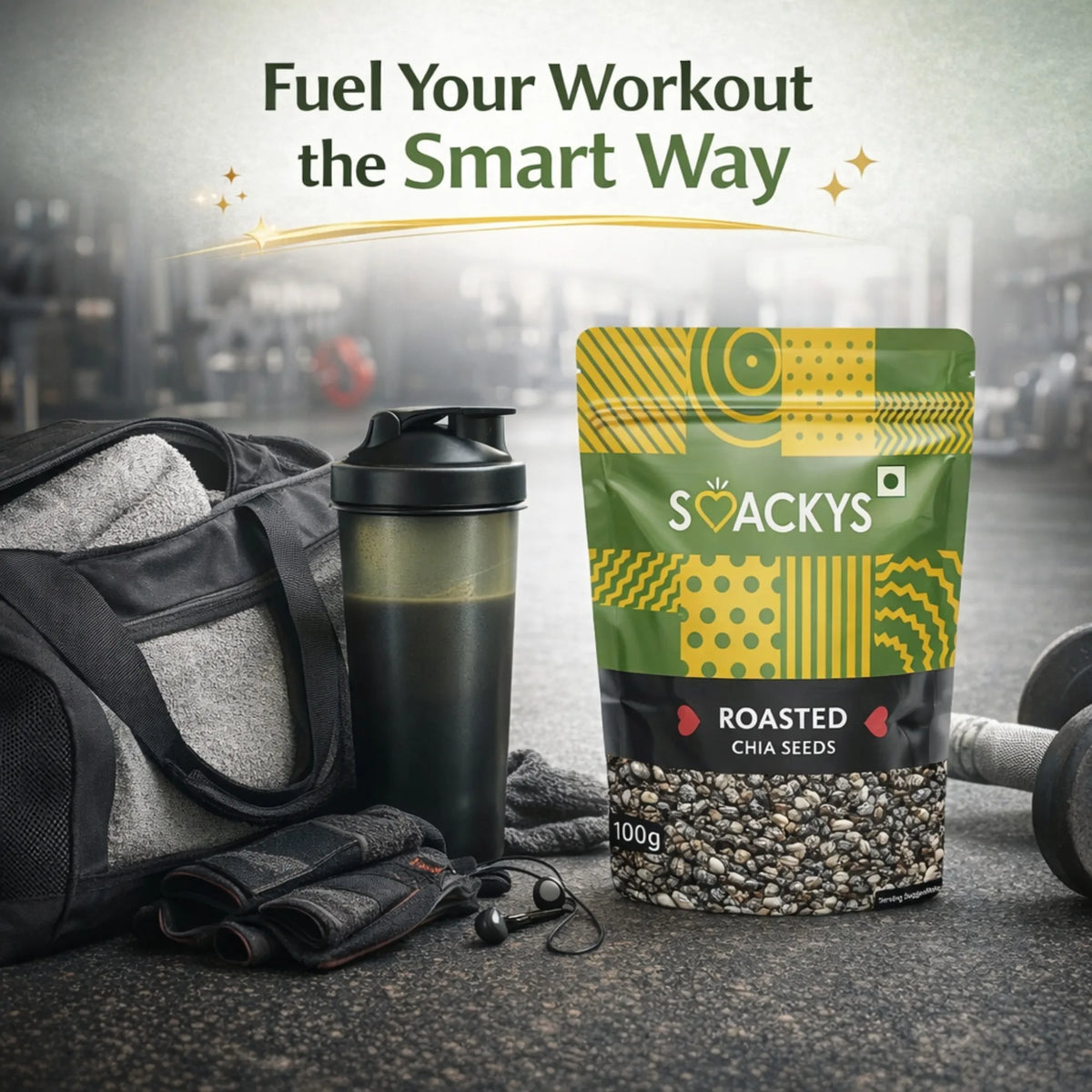 SMACKYS ROASTED CHIA SEEDS 100G