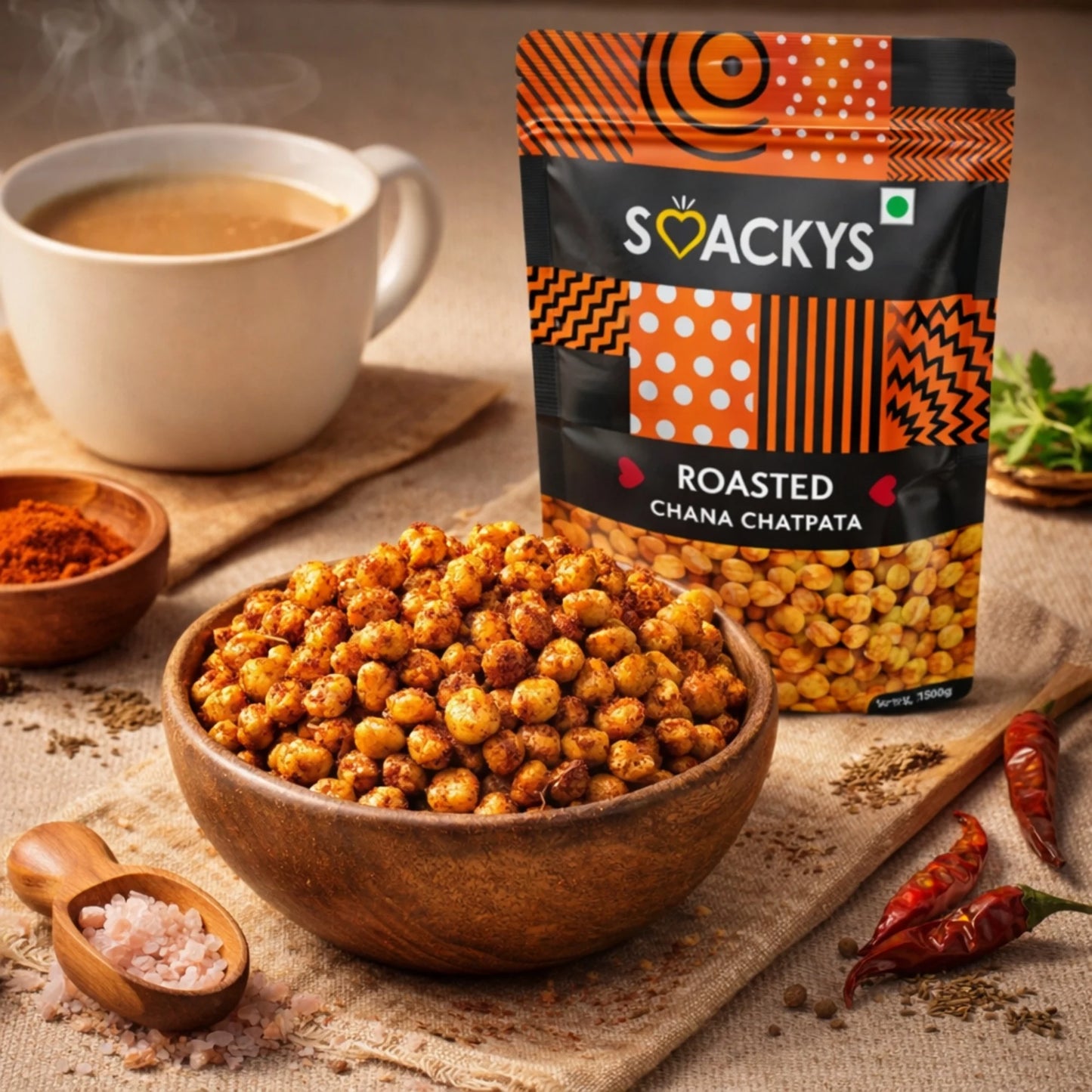 SMACKYS ROASTED CHANA CHATPATA 150G