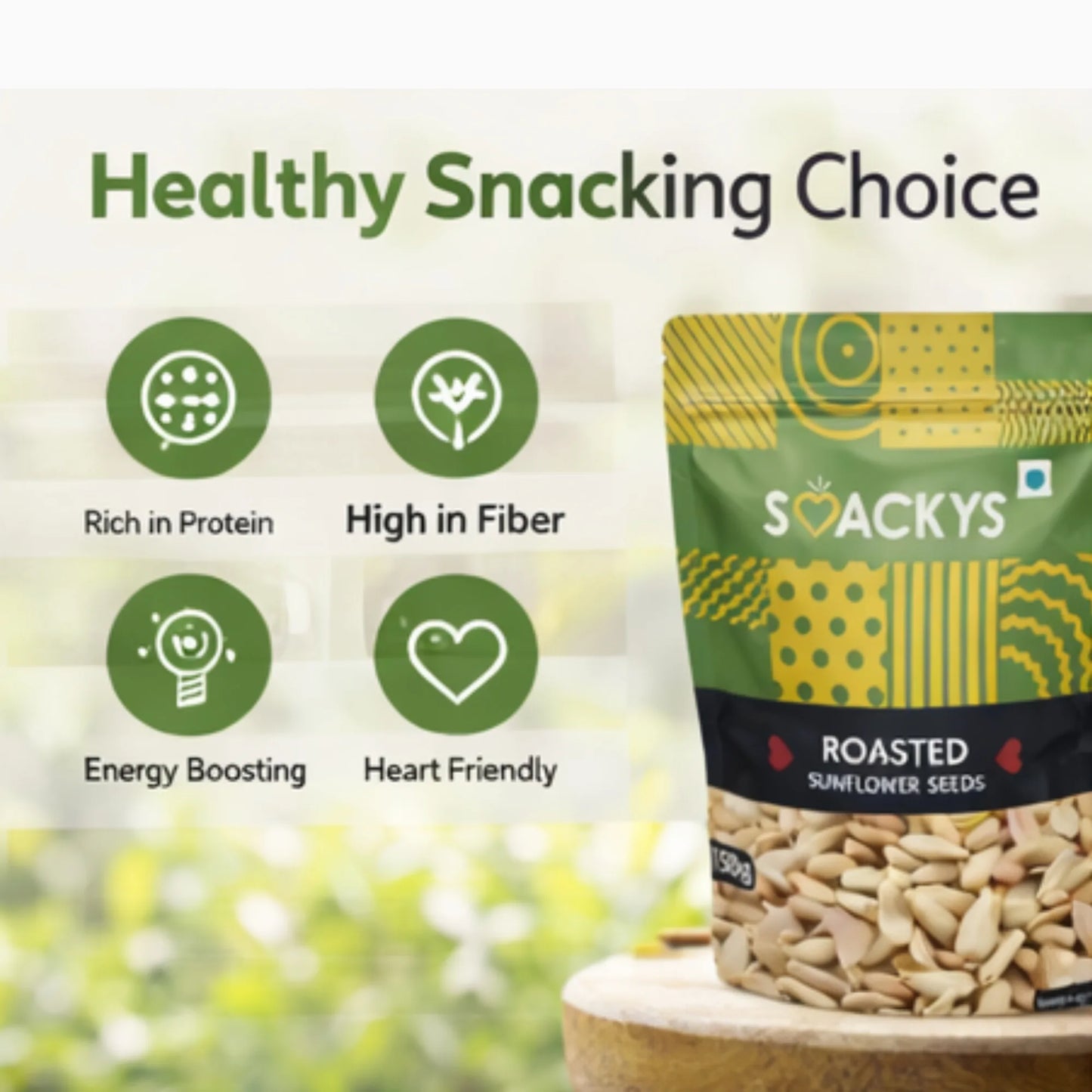 SMACKYS ROASTED SUNFLOWER SEEDS 150G