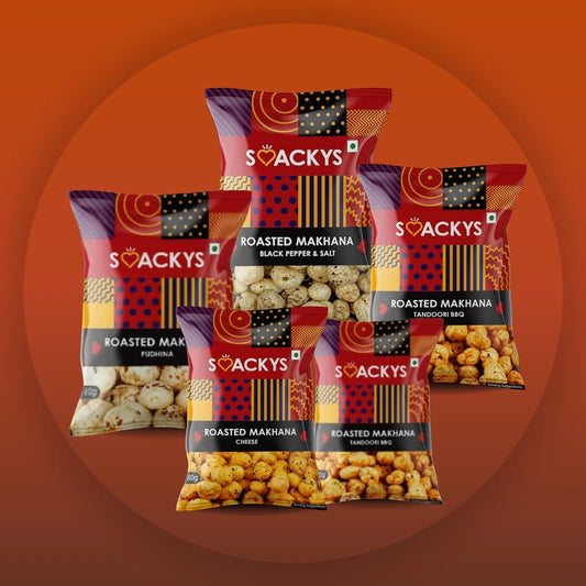 SMACKYS COMBO OF 5 ROASTED MAKHANA