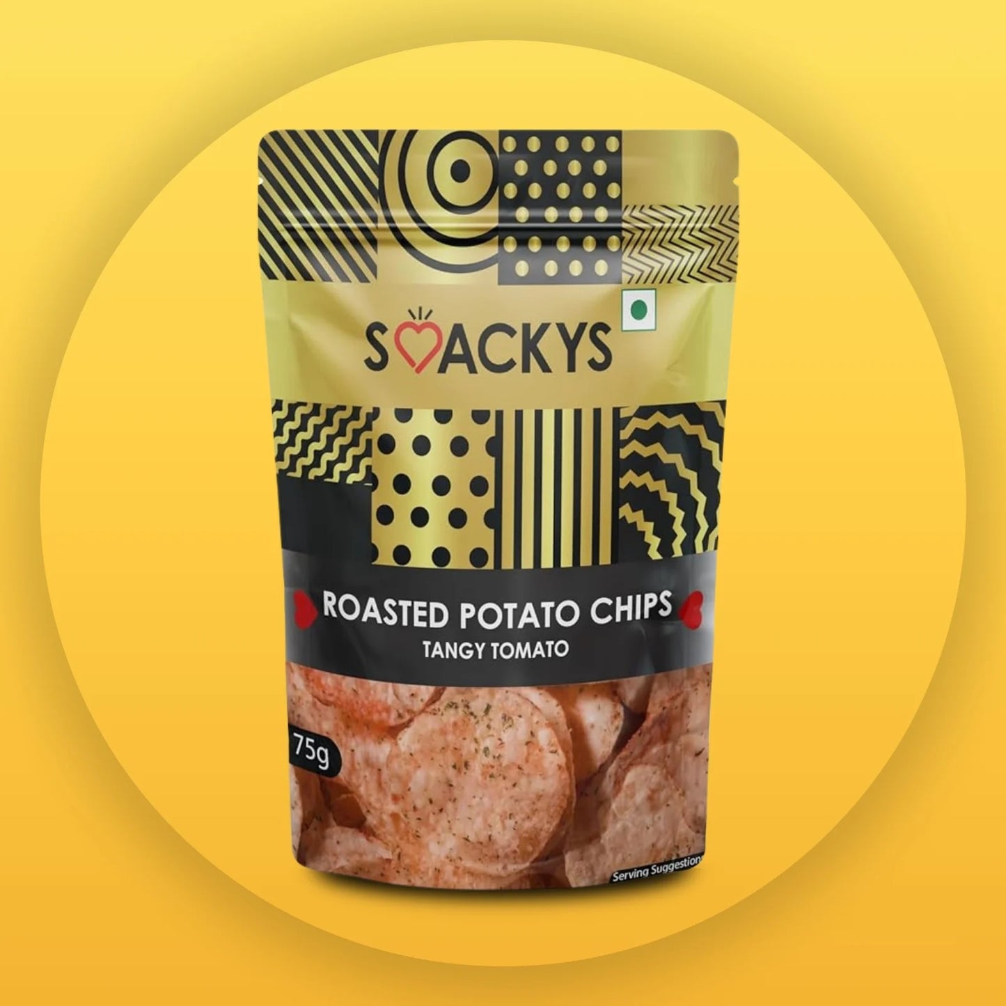 SMACKYS ROASTED POTATO CRISP TANGY TOMATO 75G